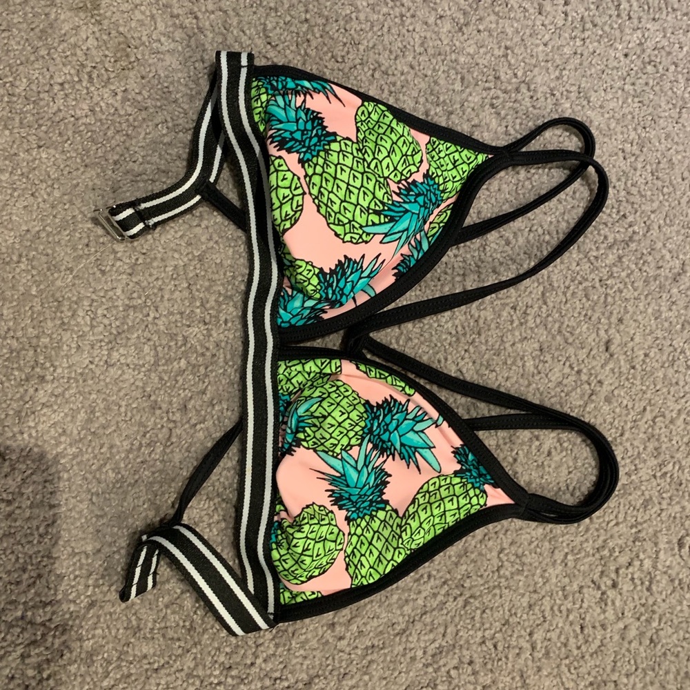 pineapple printed bikini top